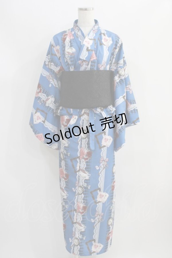 画像1: axes femme POETIQUE / セパレート浴衣セット Free ブルー H-24-09-10-001-AX-OP-NS-ZH (1)