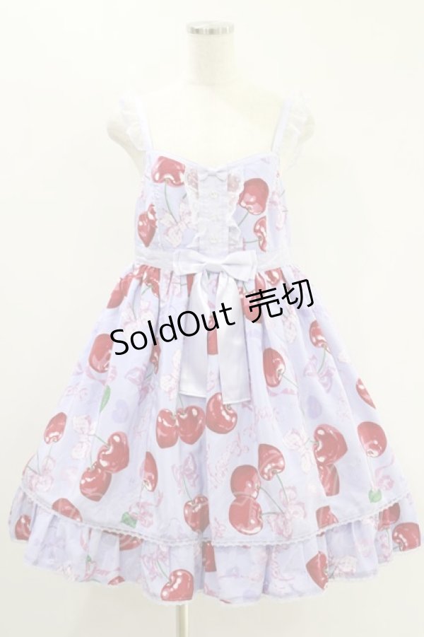 画像1: Angelic Pretty / Wrapping Cherry SpecialジャンパースカートSet Free ラベンダー H-24-09-12-028-AP-OP-NS-ZH (1)