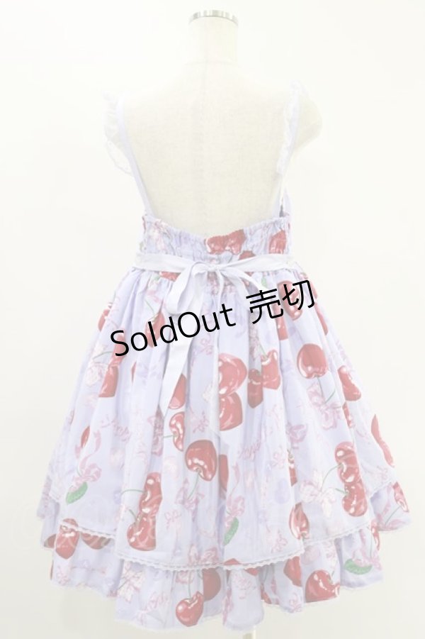 画像2: Angelic Pretty / Wrapping Cherry SpecialジャンパースカートSet Free ラベンダー H-24-09-12-028-AP-OP-NS-ZH (2)