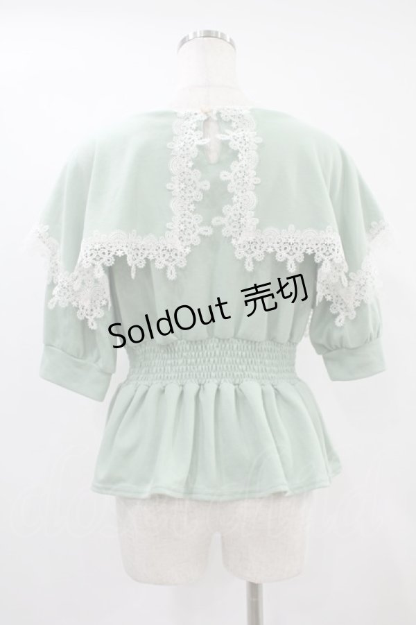 画像2: axes femme POETIQUE / スクエアカラープルオーバー M ミント H-24-09-17-050-AX-TO-NS-ZH (2)