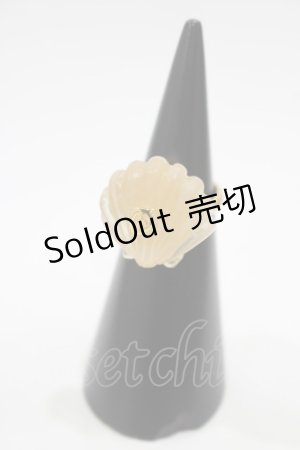 画像: Q-pot. / ホイップシェルシーグラスリング  ゴールド H-24-09-20-034-QP-AC-KB-ZH