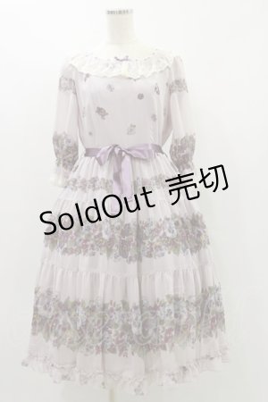 画像: Innocent World / アンティークパンジーシフォンドレス M ラベンダー H-24-09-22-082-IW-OP-NS-ZH
