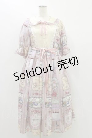 画像: axes femme kawaii / ティティ×ベアファミリーワンピース M ピンク H-24-09-22-084-AX-OP-NS-ZH
