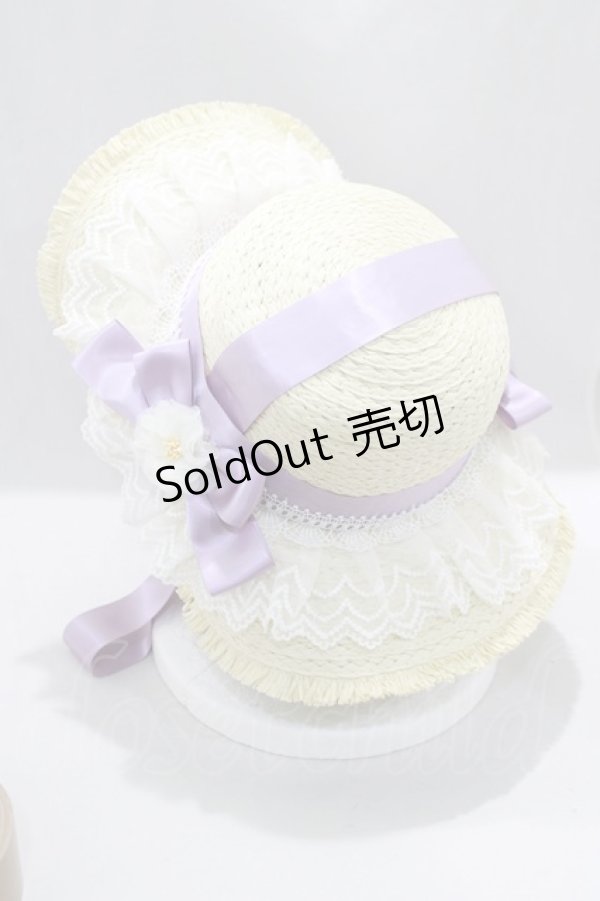 画像2: axes femme kawaii / ロココサマーハット  ラベンダー H-24-09-24-077-AX-AC-NS-ZT171 (2)