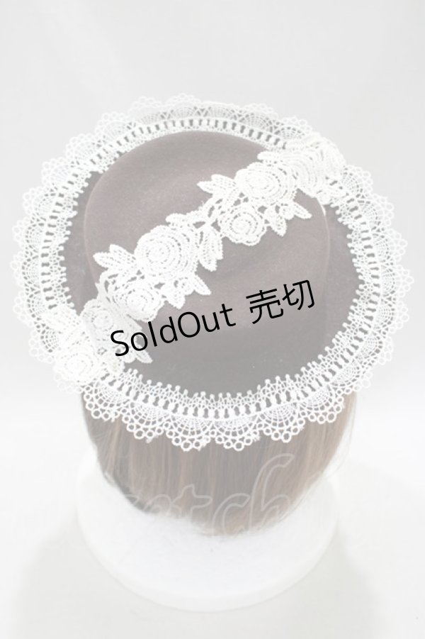 画像2: MorunxMuunaStoik / ローズレースハット  ブラウン H-24-09-27-1004-EL-AC-KB-ZH (2)