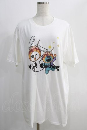 画像: NieR Clothing / プリント半袖CUTSEW XL 白 H-25-05-11-1022-PU-TO-KB-ZH