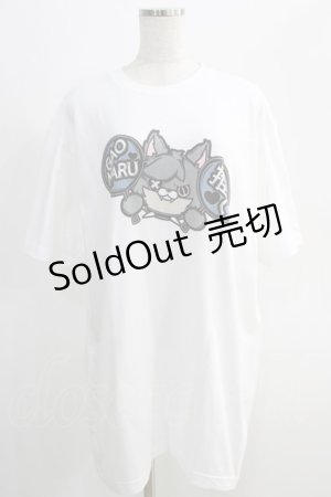 画像: NieR Clothing / プリント半袖CUTSEW XL 白 H-24-09-27-068-PU-TO-KB-ZT075