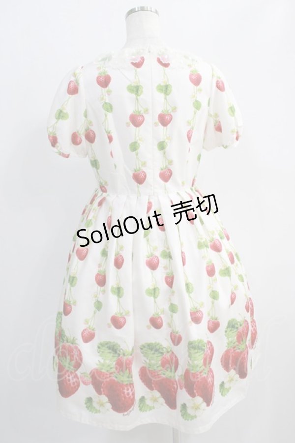 画像3: Emily Temple cute / トリプルStrawberryワンピース  オフ H-24-09-27-019-ET-OP-KB-ZT075 (3)