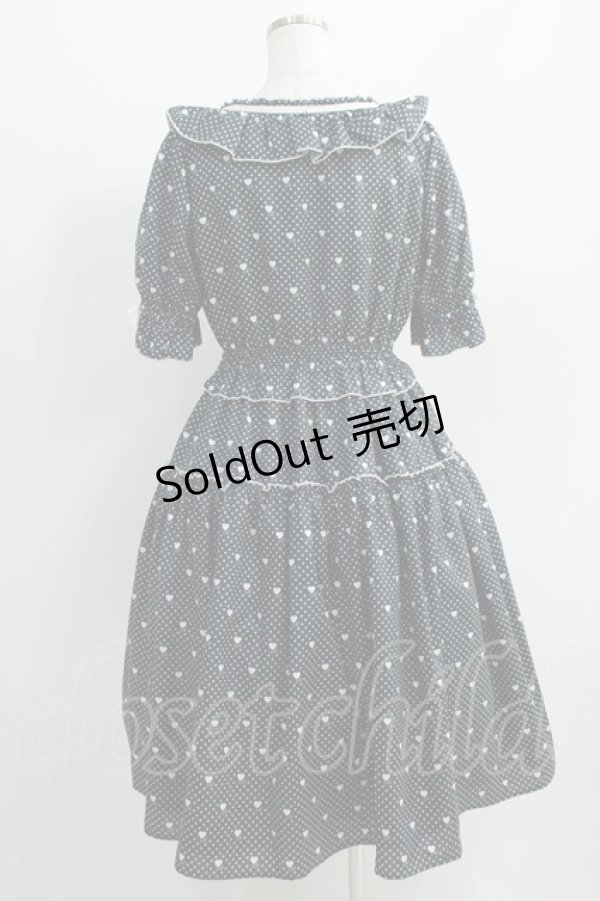 画像3: Melody BasKet / Little dot heartワンピース M ネイビー H-24-10-06-015-LO-OP-KB-ZH (3)