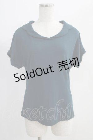 画像: an another angelus / スカラップ衿フレンチスリーブT Free BLUEGREEN H-24-10-14-057-CA-TO-NS-ZH