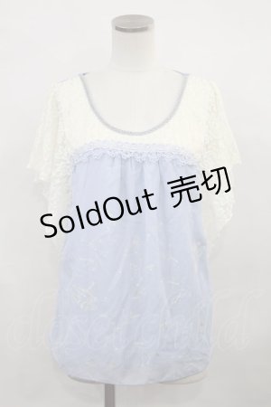 画像: axes femme / 星座柄シフォンプルオーバー M サックス H-24-10-18-1035-AX-TO-NS-ZH