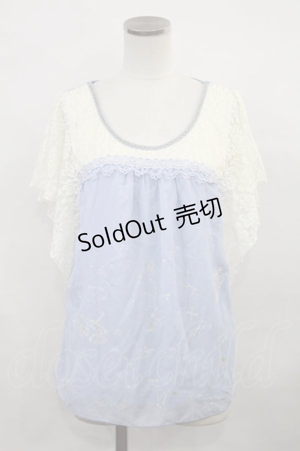 画像1: axes femme / 星座柄シフォンプルオーバー M サックス H-24-10-18-1035-AX-TO-NS-ZH (1)