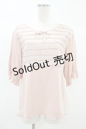 画像: PINK HOUSE / リボンいっぱいフリル使いカットソー Free ピンク H-24-10-19-1057-LO-TO-NS-ZH