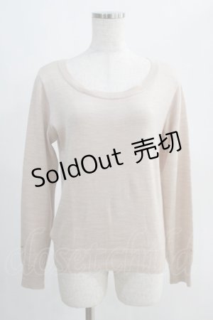 画像: Franche Lippee / 袖リボンニット M ベージュ H-24-10-24-078-LO-TO-NS-ZH