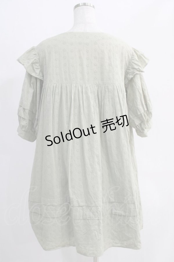 画像3: Maison de FLEUR Petite Robe canone / エンジェルショルダースモックワンピース Free グリーン H-24-10-26-1040-EL-OP-NS-ZH (3)