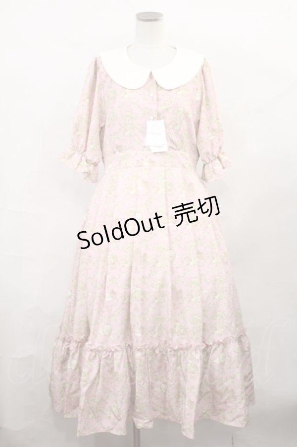 画像1: m petit by misako / NINA'sコラボ トワルドジュイワンピース L ピンク H-24-10-29-1023-LO-OP-NS-ZH (1)
