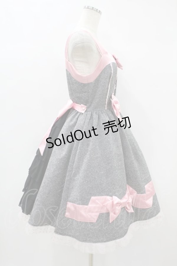画像3: Angelic Pretty / リボンリボンジャンパースカート（旧タグ） Free ブラック H-24-10-31-003-AP-OP-NS-ZH (3)