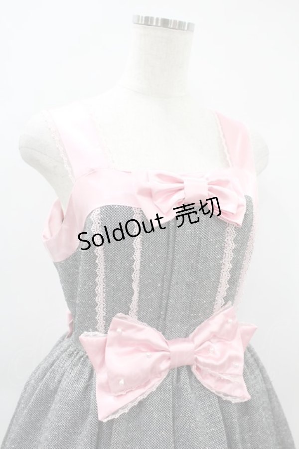 画像4: Angelic Pretty / リボンリボンジャンパースカート（旧タグ） Free ブラック H-24-10-31-003-AP-OP-NS-ZH (4)