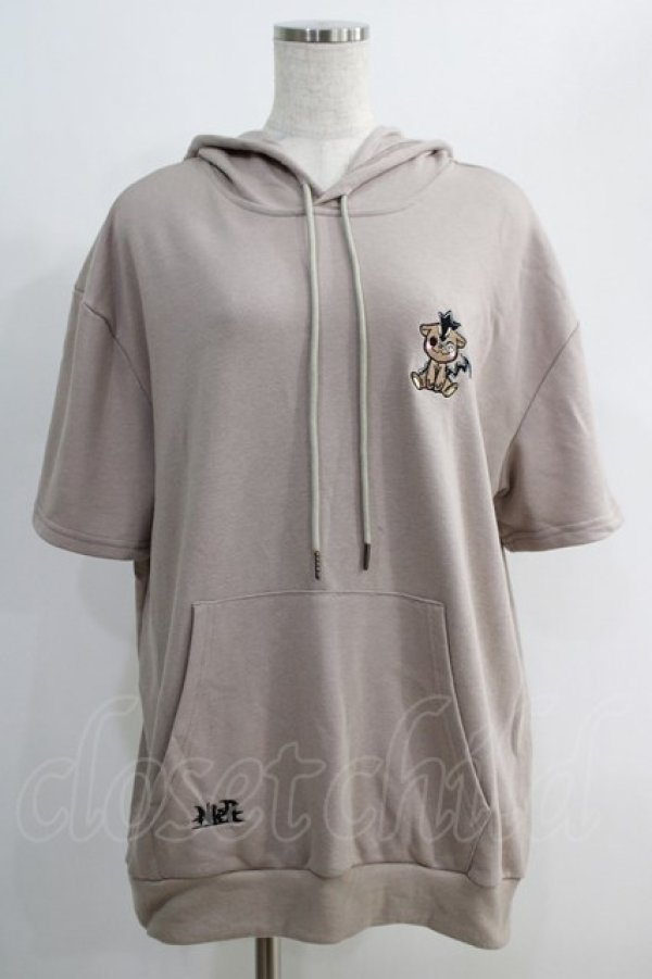 画像1: NieR Clothing / 半袖プルパーカー  ベージュ H-25-05-11-1004-PU-TO-KB-ZH (1)