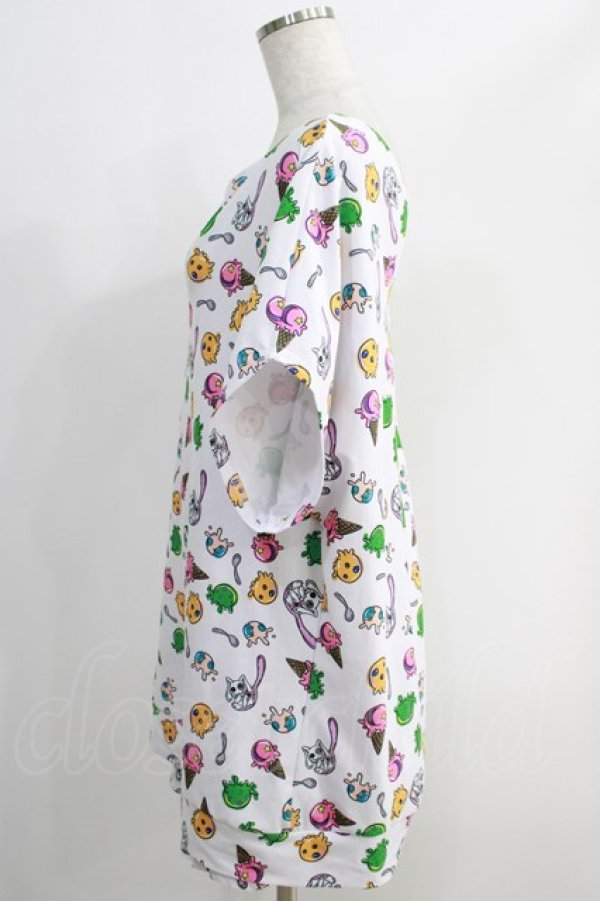 画像2: NieR Clothing / 総柄セットアップ  白 H-24-11-04-042-PU-OP-KB-ZT216 (2)