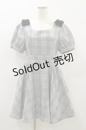 画像: Amavel / ツインリボンチェックワンピース Free ブラック H-24-11-06-035-CA-OP-NS-ZH