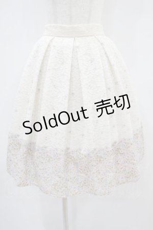 画像: axes femme / お花パネル柄レーススカート M アイボリー H-24-11-07-1042-AX-SK-NS-ZH