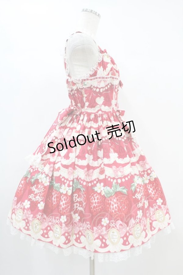 画像3: Angelic Pretty / Melty Berry Princessジャンパースカート Free レッド H-24-11-07-1022-AP-OP-NS-ZH (3)