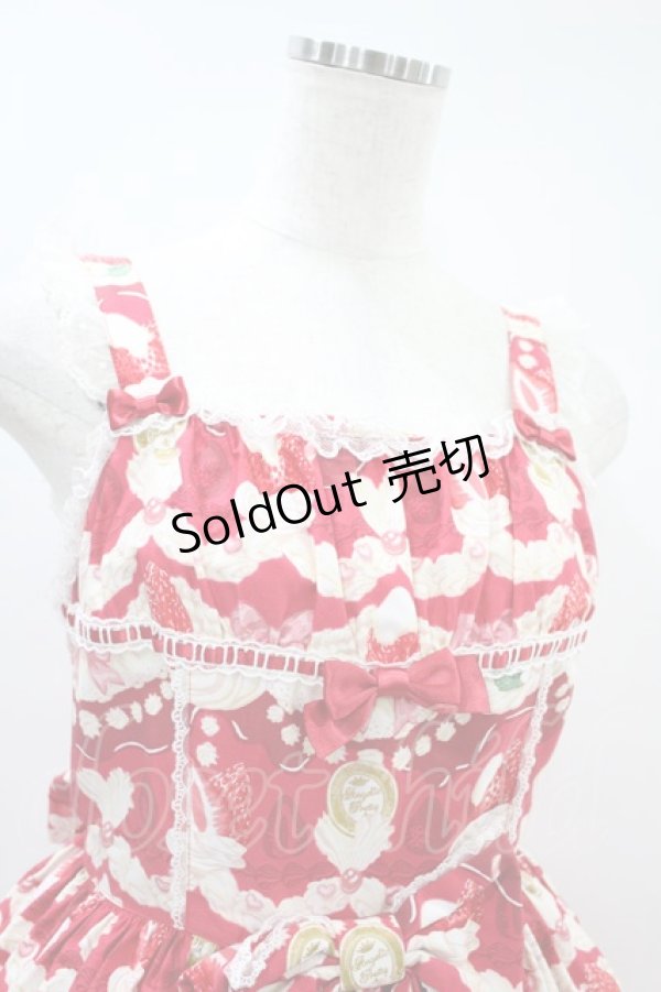 画像4: Angelic Pretty / Melty Berry Princessジャンパースカート Free レッド H-24-11-07-1022-AP-OP-NS-ZH (4)