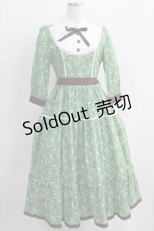 画像: Innocent World / 丸衿ヨークティアードワンピース M グリーン H-24-11-08-058-IW-OP-NS-ZH