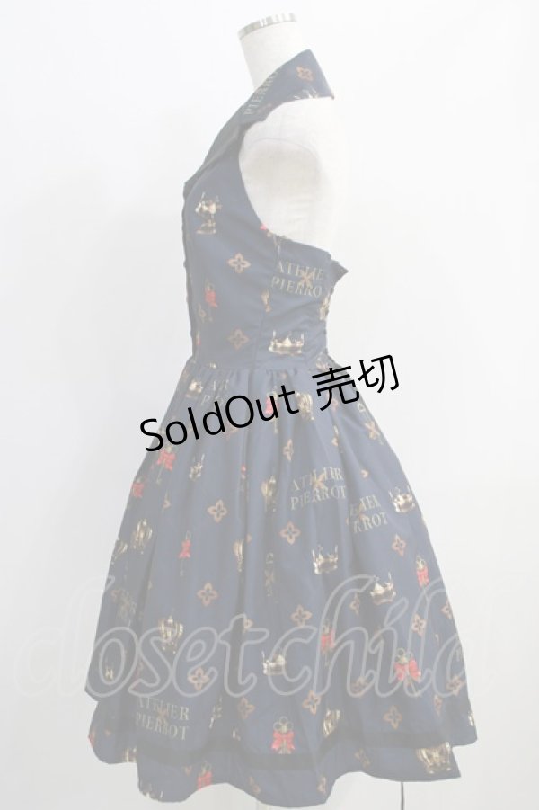画像2: ATELIER PIERROT / Royal Crownベストワンピース  ネイビー H-24-11-09-001-EL-OP-KB-ZH (2)