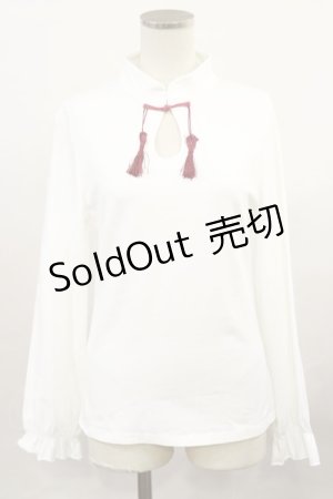 画像: To Alice / チャイナトップス M 白 H-24-11-10-1035-LO-TO-NS-ZH