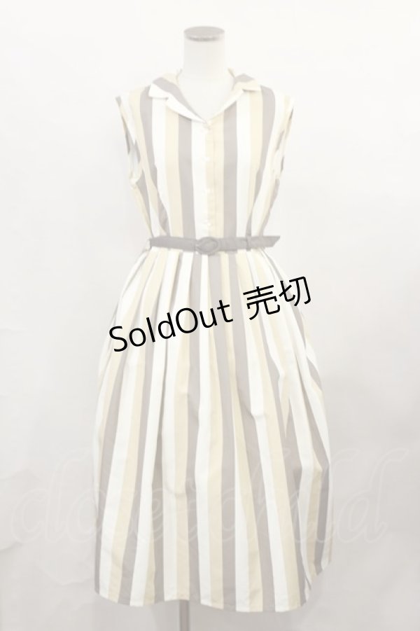 画像1: an another angelus / マルチストライプノースリーブワンピース Free YELLOW H-24-11-10-1019-CA-OP-NS-ZH (1)