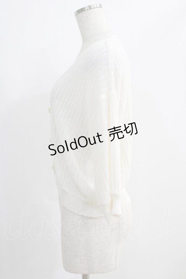 画像2: F&A / 押し花釦透かし編みニットカーディガン Free OFF WHITE H-24-11-11-1052-LO-TO-NS-ZH (2)