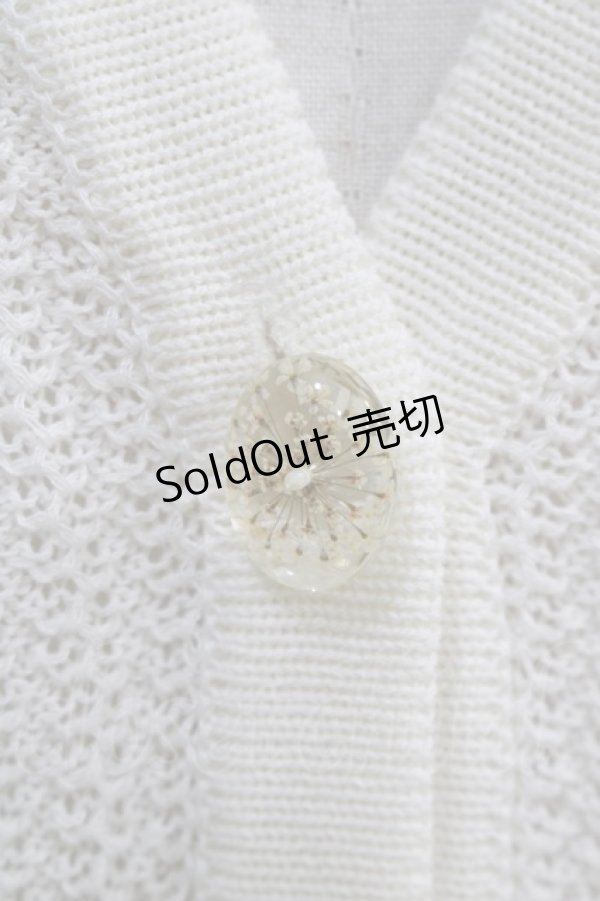 画像4: F&A / 押し花釦透かし編みニットカーディガン Free OFF WHITE H-24-11-11-1052-LO-TO-NS-ZH (4)