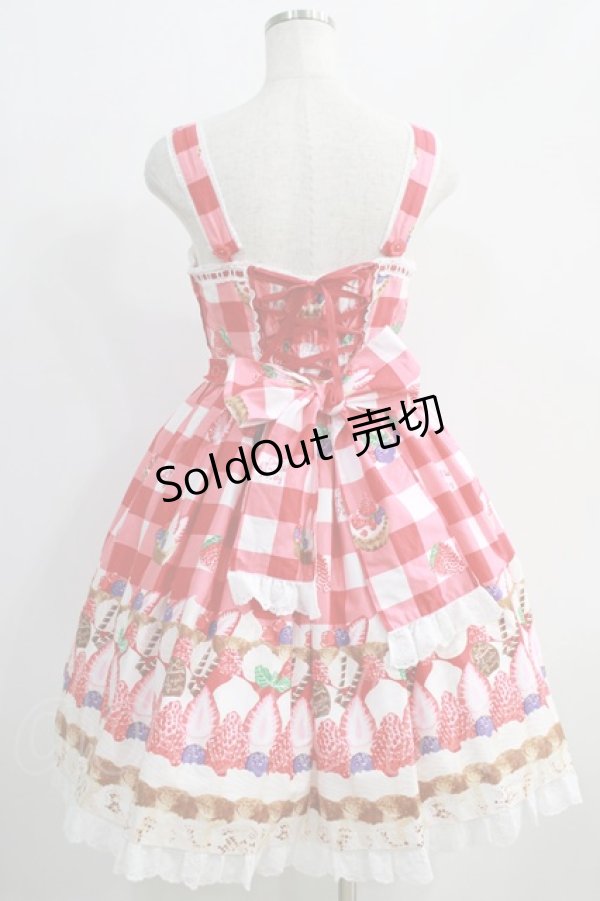 画像3: Angelic Pretty / トリプルタルトジャンパースカート Free アカ H-24-11-11-1005-AP-OP-NS-ZH (3)