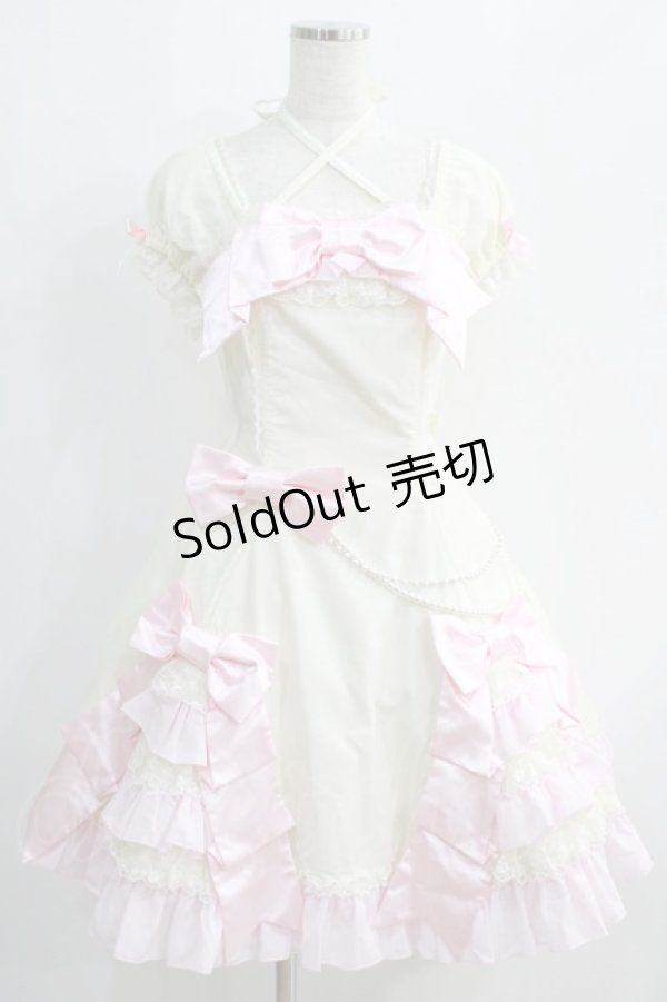 画像1: Angelic Pretty / リボンデコレーションワンピース Free オフ H-24-11-11-1002-AP-OP-NS-ZH (1)
