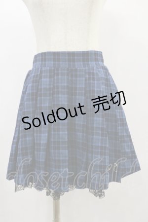 画像: Ank Rouge / イニシャルプリーツスカート M ブルー H-24-11-13-063-CA-SK-NS-ZH