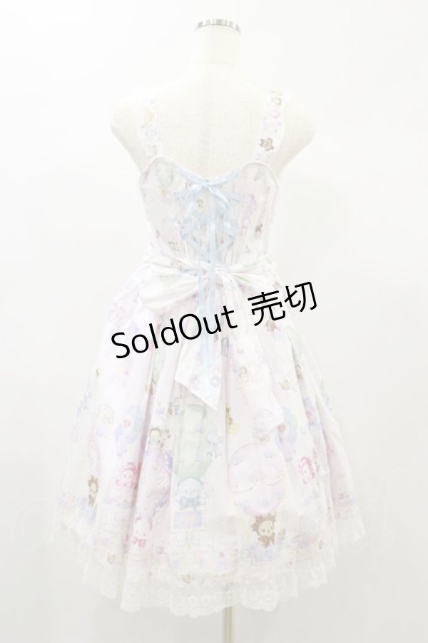 画像2: BABY,THE STARS SHINE BRIGHT / くみゃちゃんのふわふわお空でTea Party柄ジャンパースカートI Free ピンク H-24-11-13-033-BA-OP-NS-ZH (2)