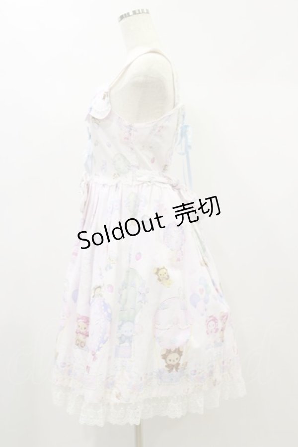 画像3: BABY,THE STARS SHINE BRIGHT / くみゃちゃんのふわふわお空でTea Party柄ジャンパースカートI Free ピンク H-24-11-13-033-BA-OP-NS-ZH (3)