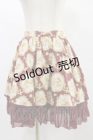 画像: Beth / 後ろ開きシフォンフリルスカート Free ボルドー H-24-11-14-069-CL-SK-NS-ZH