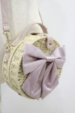 画像2: Maison de FLEUR / リボン2Wayカゴバッグ  ピンク H-24-11-14-033-LO-BG-NS-ZT088 (2)