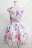 画像3: MILK / Patch girllドレス  サックスベース×ビビットピンク H-24-11-15-003-ML-OP-KB-ZT359 (3)