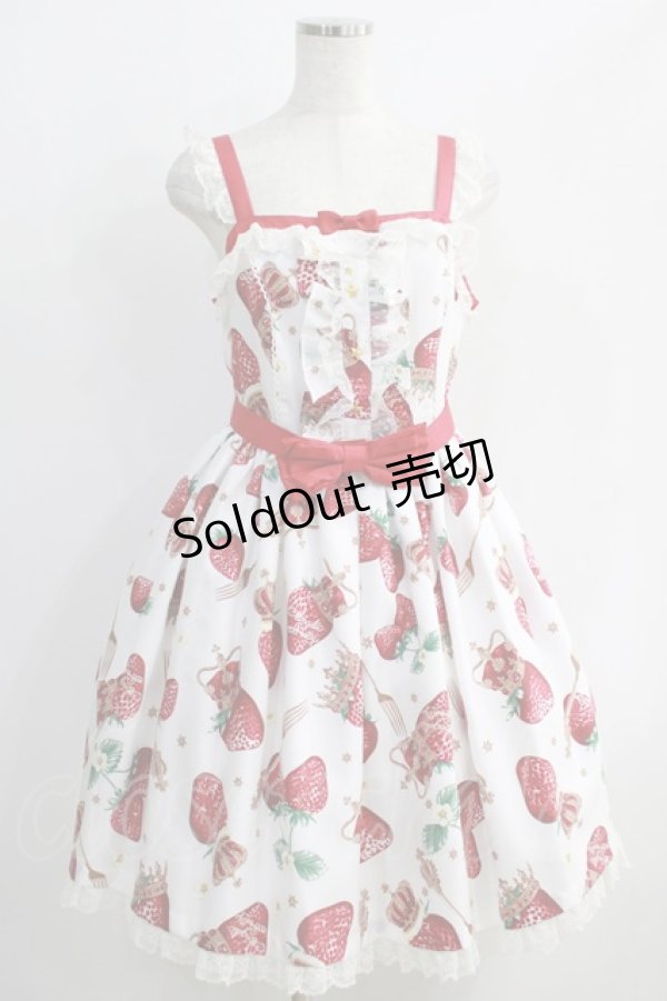画像1: Angelic Pretty / Royal Crown Berryジャンパースカート Free シロ H-24-11-16-033-AP-OP-NS-ZH (1)