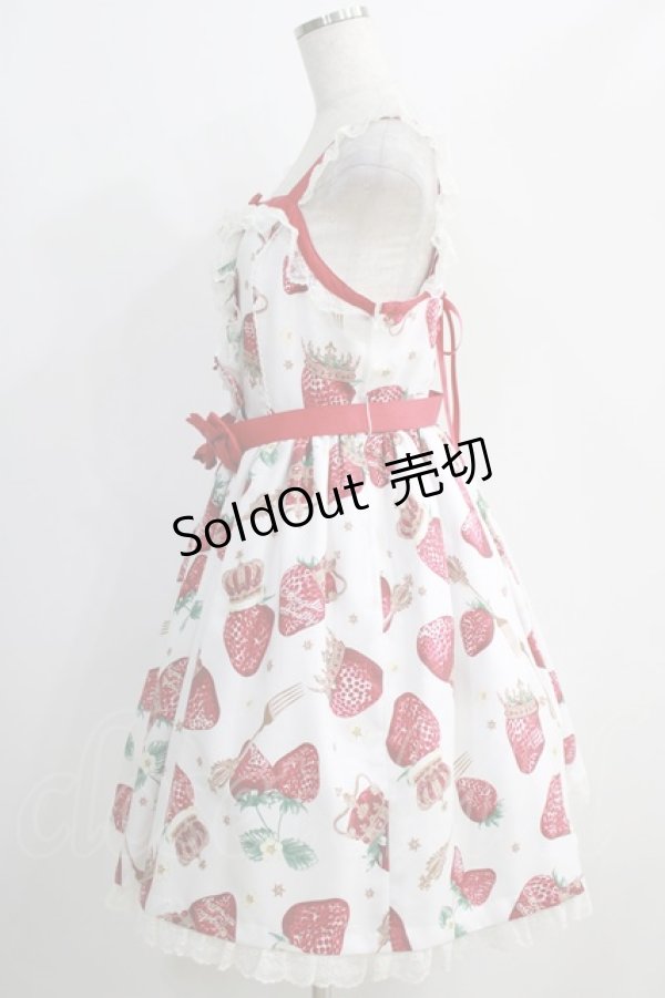 画像2: Angelic Pretty / Royal Crown Berryジャンパースカート Free シロ H-24-11-16-033-AP-OP-NS-ZH (2)