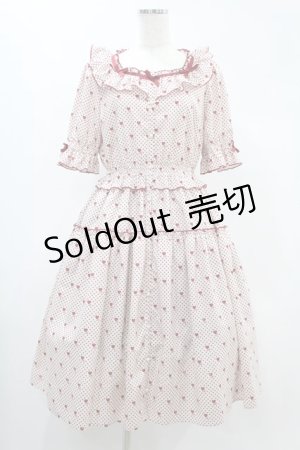 画像: Melody BasKet / Little dot heartワンピース  レッド H-24-11-16-1010-LO-OP-KB-ZH
