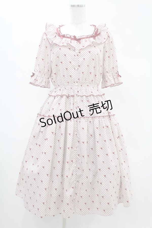 画像1: Melody BasKet / Little dot heartワンピース  レッド H-24-11-16-1010-LO-OP-KB-ZH (1)