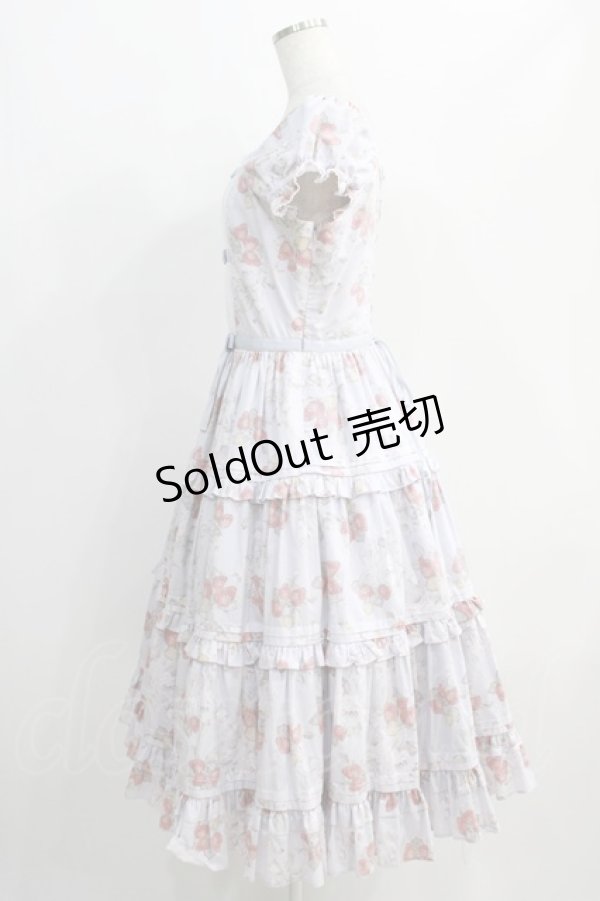 画像2: Victorian maiden / イングリッシュベリーリボンティアードロングドレス Free サックス H-24-11-16-028-CL-OP-NS-ZH (2)