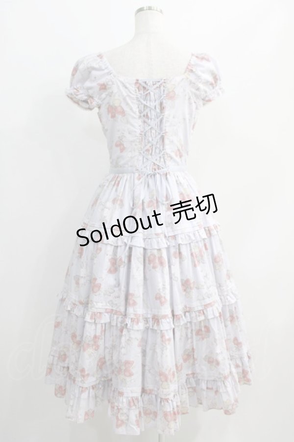 画像3: Victorian maiden / イングリッシュベリーリボンティアードロングドレス Free サックス H-24-11-16-028-CL-OP-NS-ZH (3)