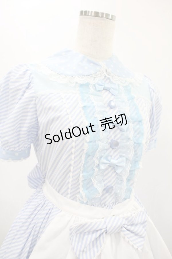 画像4: Angelic Pretty / Stripe Girly Cafe Set Free サックス H-24-11-17-1028-AP-OP-NS-ZH (4)