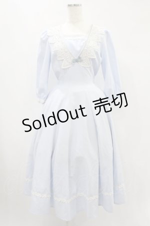 画像: Innocent World / ロワールワンピース M サックス×生成 H-24-11-17-1031-IW-OP-NS-ZH